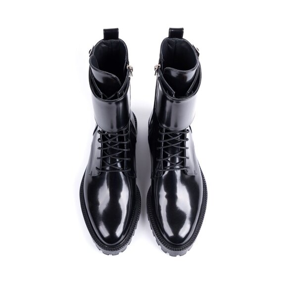 INCH2 Camden Double Monk Buckle Leather Combat Boot - Picture 4 of 15